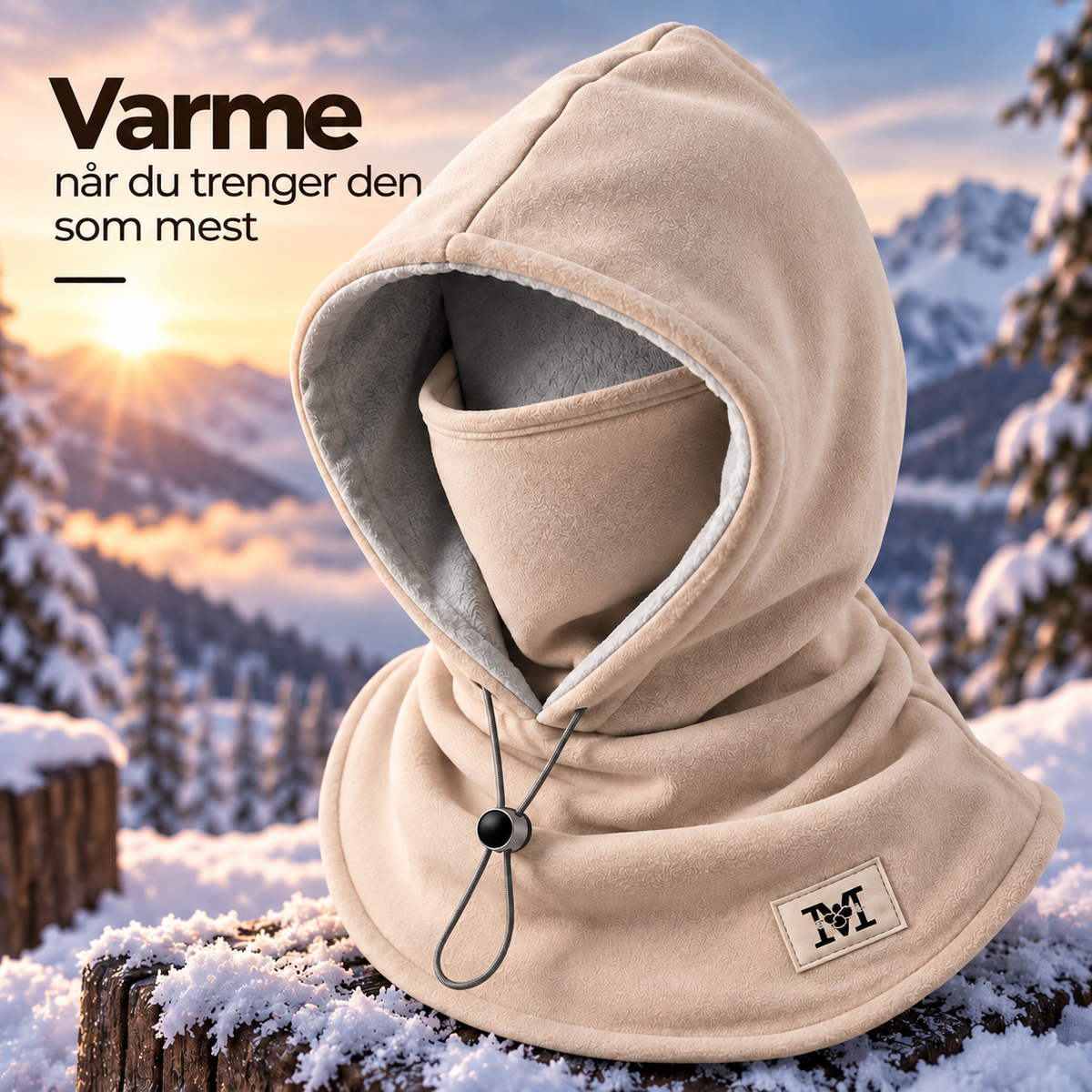 VarmeHuva™ – 3-i-1 beskyttelse mot kulde & vind