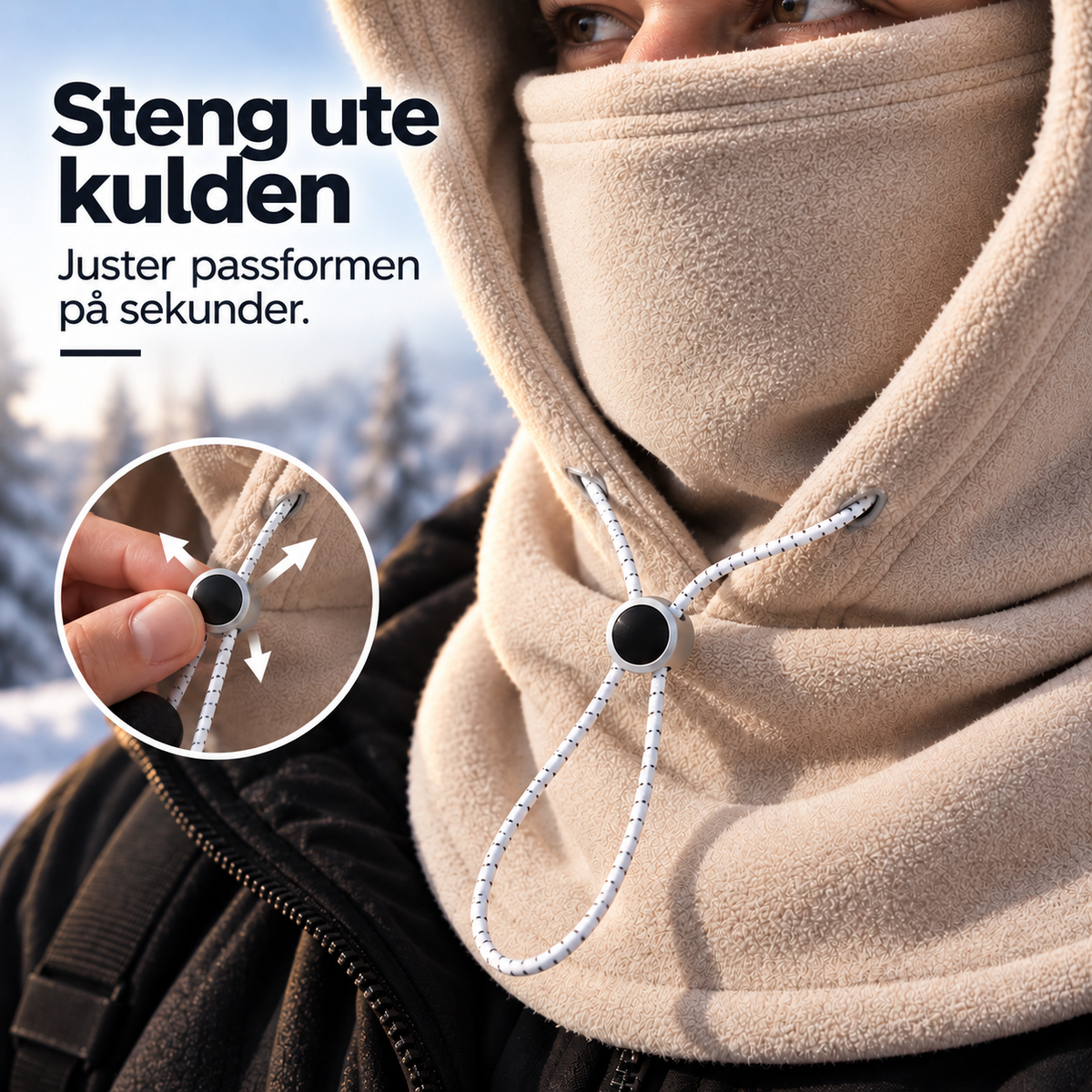 VarmeHuva™ – 3-i-1 beskyttelse mot kulde & vind